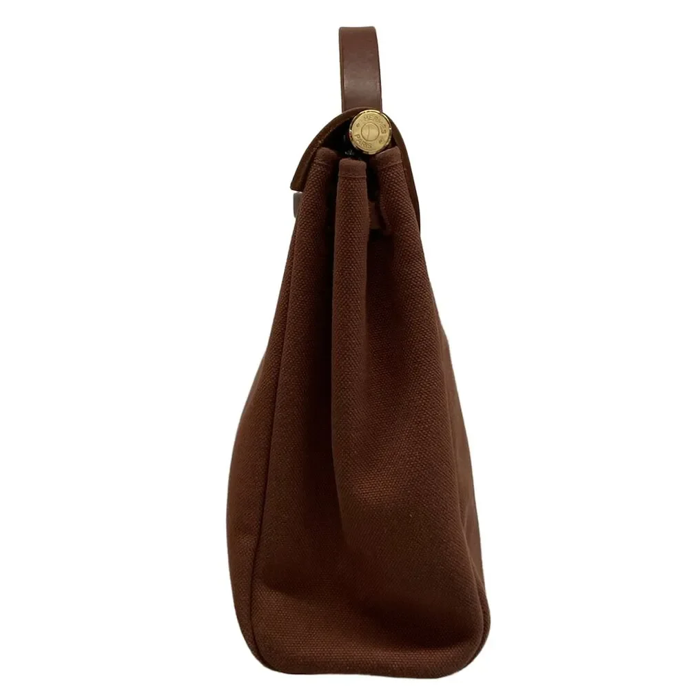 Hermès Her Bag MM Handbag Canvas Box Calf